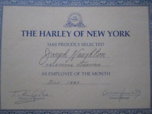 Employee of the Month, July 1983.