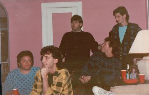 That's Lori Schmidt watching as Alex Hampsas starts to chew on his knuckle, Jeff Jardine is trying to act interested as I go over the agenda and Jeffrey Rindler is trying to escape, back to the elevator, no doubt.