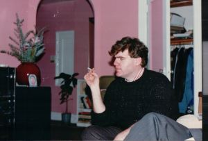 Trying to remain calm as the party flounders around me. I'm wearing a sweater to conceal my huge body.