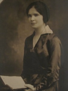 An early portrait of Aunt Kate, taken no doubt soon after she arrived from Ireland. I always remember her with a book in her hands; and if not a book, an article of clothing that she was working on.