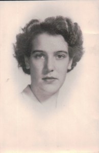 My mom soon after arriving from Ireland, 1949. It was tradition to use money from your first paycheck to have your photo taken in a studio to send back home.