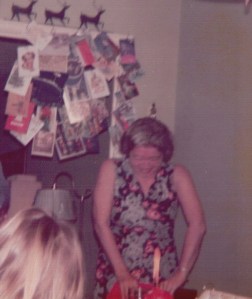 This is the only picture I have of Mrs. Hanrahan, doing some prep work on Christmas Eve no doubt.