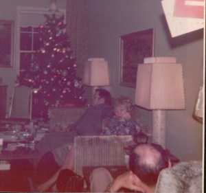This is the only picture I have of "Papa" Hanrahan, his back to the camera, relaxing in his chair.